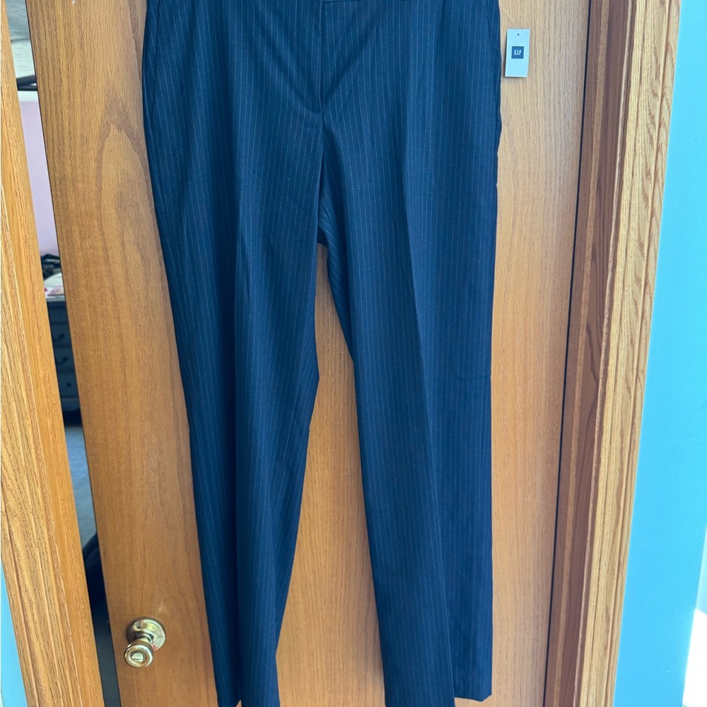 Gap Modern Blue Pinstripe Pants 14 Long, brand new with tags